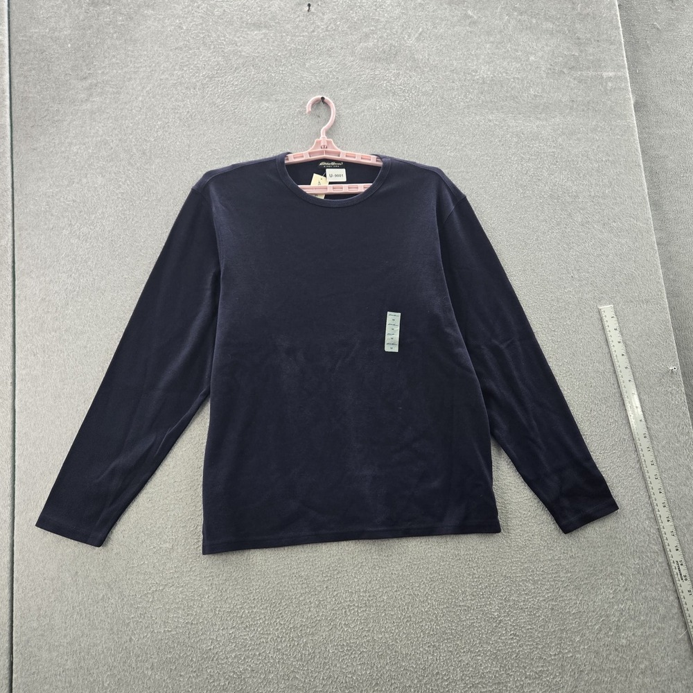 VINTAGE Eddie Bauer Men Shirt M Navy‎ Long Sleeve 90s NWT Dead Stock